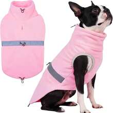 1pc 5-In-1 Multifunctional Dog Fleece Sweater, Pullover Dog Sweater With Leash Hole, Dog Jacket With Reflective Strips, Anti-Anxiety Vest, Suitable For Chihuahua, Yorkshire Terrier, Great Dane, St. Bernard And Other Small, Medium And Large Dog Breeds - Pink - View 11