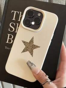 1 pezzo Custodia protettiva per telefono semplice in TPU opaco anti-caduta, con stampa leopardata, stelle, pittura colorata, texture licchi, compatibile con Apple 11 12 13 14 15 16 17 Pro Max, Galaxy A55/54/53/52/51/16, S25/24/23/22/21