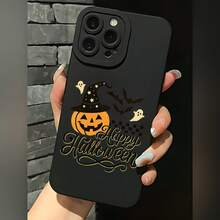 2026 nueva funda de teléfono esmerilada, funda de teléfono con estampado de Halloween de calabaza, sombrero de bruja, fantasma, murciélago, feliz Halloween para iPhone 17 15 14 13 12 Pro Max y  Galaxy S23 S22 S21 S20 Plus, regalo de pareja para él y ella, regalo de festival - Blanco antiguo - Ver 3