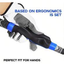 Golf Training Aid Grip Posture Correction Alignment Swing Practice For Beginners Men Women Suitable Most Clubs Blue - Màu xanh lam - Xem 2