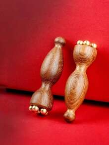 1pc/3pcs Massage Comb, Small Lotus Shower Head Brass Massage Tool, Facial Beauty Device, Eye Massage Stick, Acupressure Pen, Facial Care - Multicolor - View 3