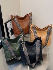 2026 Summer New Fashion Handbags, Shoulder Bags, Crossbody Bags, Tote Bags, Large Capacity, Wide Strap Shoulder/Crossbody Bags, High-Quality Commuter Handbags, Large Capacity Crossbody Bucket Bags, Mother-Daughter Bucket Bags, Women's