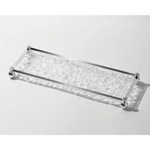 1 件装石纹镜木球现代浴室梳妆台牙刷杯架收纳架，简约法式亚克力化妆托盘 - 白色 - 查看 12