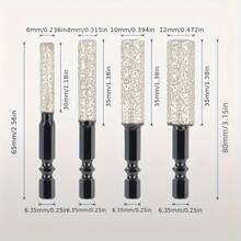 4pcs/Set 6/8/10/12mm Hex Shank Wet/Dry Diamond Drill Bits, Integrated Drilling & Polishing, Suitable For Tiles, Marble, Slate And Other Ceramic Materials