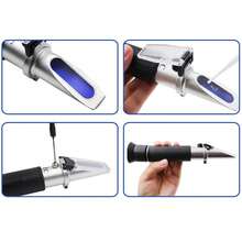 Refractómetro de salinidad para acuario, monitoreo marino, pruebas de agua salada, probador de salinidad de doble escala 0-100 PPT& 1.000-1.070 refractómetro de agua de mar salino de gravedad específica con ATC - Negro - Ver 7