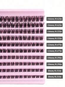 120 Clusters Individual Cluster Lashes DIY Lash Extension Crossed Wispy Soft Daily Cluster Lashes Thin Band Natural False Eyelashes - C - Xem 4