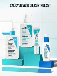 CeraVe Blemish Control Salicylic Acid Brightening Cleanser 236ML/7.98FL.OZ, Strong Oil Control, Non-Greasy, Smoother & Healthier Skin - Featuring 2% Salicylic Acid To Dissolve Pore Plugs, 1.1% Glycolic Acid To Exfoliate Dead Skin, Plus 3 Essential Ceramides To Protect Skin Barrier, Non-Foaming, Gentle For Mild-Moderate Blemish-Prone Skin, No Disrupting Natural Defenses​, Friendly For Sensitive Skin, Essential Item For Daily Skin Caring