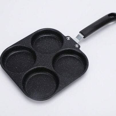 1件装创意家用早餐煮蛋器，不粘煎蛋锅，带4孔华夫饼模具