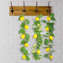 悬挂式人造柠檬藤蔓，配以仿真黄色柠檬 - 适用于书架/墙壁/办公室/卧室/客厅/情人节/圣诞节及其他场合 - 彩色 - 查看 13
