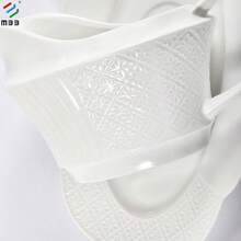 MBB 15盎司陶瓷酱汁船带沥水架，一套，含托盘，适用于沙拉酱、奶精、肉汁、黑胡椒等；优雅浮雕酱汁碗带托盘和大把手，非常适合盛放火鸡肉汁、沙拉酱、奶精、牛奶、肉汤等；白色款可用于微波炉和洗碗机，金色款不建议用于微波炉。 - 彩色 - 查看 4