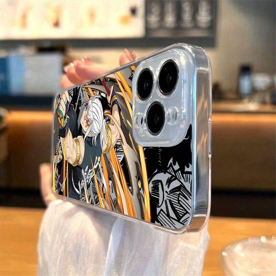 Étui de téléphone Anime Slayers Demons pour iPhone 16 15 14 13 12 11 Pro Max Mini XR XS X 7 365 Plus, transparent, magnétique, anti-chute, coque arrière souple en TPU, design anime, matériau durable, coque de haute qualité, pour fans d'anime et collectionneurs - Transparent - Voir 1