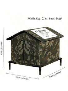 Casa impermeable para gato callejero con soporte para uso en exteriores, casa de gato salvaje cerrada, carpa para mascotas a prueba de frío, casa de mascotas cálida para invierno en exteriores - Multicolor - Ver 24