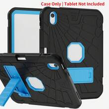 军用级防震保护壳，兼容 iPad 第十代（2022 年，10.9 英寸）、iPad（A16）11 英寸（第十一代，2025 年）、iPad 11（A16 2025 年）、iPad 第七/八/九代（10.2 英寸，2019/2020/2021 年）。这款重型军用级防震保护壳配备集成支架，兼容 iPad 第十代 10.9 英寸平板电脑。 - 黑+天藍 - 查看 11
