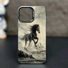 Running Horse Design Phone Case Compatible With 17 16 15 14 13 12 11 Pro/ Max/Plus, Anti-Drop And Shockproof Back Protection, Case Compatible With 17 Pro Max, 17 Pro, 17, 16 Pro Max - Pink6 - View 6