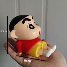 CRAYON SHINCHAN 1个可爱蜡笔小新桌面摆件，蜡笔小新懒洋洋的手机支架，塑料摆件，手机支架（略有瑕疵） - 彩色 - 查看 10