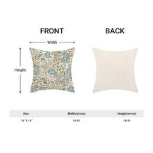 Spring Blue Floral Pillow Covers 18x18 Inch Set Of 2, Cute Flower Pattern Outdoor Decorative Wildflowers Throw Pillows Blue Green Flower Couch Cushion Case For Chair Sofa Bedroom Living Room,18inchx18inch(Packof2),A3 - A3 - 查看 6