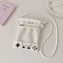Japanese Style Fashionable Minimalist Cute Original Drawstring Diagonal Cross Body Doll Bag 10cm Figurine Dust-Proof Storage Bag Anime Peripheral Figurine Bag, Christmas Gift For Friends Gathering Crossbody Bag - Multicolor - View 4