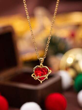 1 Adet Lüks Noel Baba Kolye, Noel Dekorasyonu ve Günlük Giyim İçin Uygun, Aile ve Kız Arkadaş İçin En İyi Noel Hediyesi, Kadın Moda Takıları (Kutu Yok)