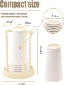 1PC Paper Cup Storage Rack, Home Office Paper Cup Organizer, Coffee Cups Holder Countertop, Plastic Material Mouthwash Cup Organizer For Living Room, Kitchen Appliances Accessories Gadgets Tools Christmas Stuff Cooking Christmas - Nhiều màu - Xem 5