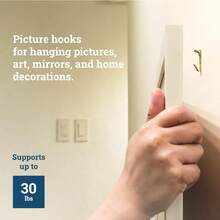 Picture Hang Solutions Plaster Picture Hangers 30 lbs - Picture Hanging Nails - Picture Hanging Hooks 25 Pack - latín - Ver 3