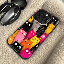 Funda de Teléfono con Patrón de Gatos Coloridos para Modelos de  y  Adecuada para Todas las Estaciones Opción de Regalo Ideal - Plateado - Ver 5