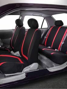 Universal Car Seat Covers - 9pcs Set (Full Set), 4pcs Set (Dual Seat), 2pcs Set (Single Seat) Options - U-Shaped Striped Design, Anti-Slip & Durable, Compatible With General Cars, SUVs, Sedans, And With Airbag - Easy To Clean, Upgrade Interior