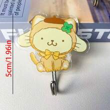 SANRIO 1个三丽鸥卡通亚克力墙钩，采用和等可爱设计，适用于卧室、浴室、玄关等场所，可悬挂饰品、毛巾、钥匙等，既美观又实用。 - 彩色 - 查看 12