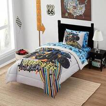 Sweet Home Collection Juego de Ropa de Cama para niños y niñas, Juego de sábanas y edredón Estampados, ,(Individual Monster Truck) - Multicolor - Ver 2
