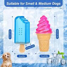 Pawaboo Dog Cooling Chew Toys, 2 Pack Freezable Pet Teething Toys For Puppies For Summer Cooling, Dog Freezer Chewing Ice Toys For Teeth Cleaning, Reusable Puppy Frozen Toys Relieve Dental Discomfort,Blue - Blue - View 3