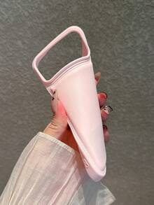 Minimalist Orange Faux Leather Texture Phone Case Compatible With IPhone 17 Pro Max/17 Pro/17 Air/17/16/16 Pro Max/16 Plus/16 Pro/16E/15/15 Pro Max/15 Pro/15 Plus/11/12/13/14 Pro Max/12 Pro/12 Pro Max/13 Pro/13 Pro Max/14 Pro/14 Pro Max, Soft Shockproof Case - Pink - New Faux Leather Texture - View 5