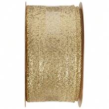 Gold Metallic Ribbon 1.5 Inch Wide 9 Feet Long 2 Pack Galena Shiny Decorative Ribbon - 1 - View 4