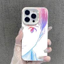 Line-Art EVA Case for  17 ProMax – 16 Color-Silver, 15 Silicone, 14 Men/12 Women,  13 New 8 Soft XS Premium Plus Full-Cover 11 Shockproof Mini Shell – Asuka 12, Rei 11, Shinji 10, Kaworu 9 Anime 7, JP Style 6, Series 5 Collectible - transparente - Ver 2