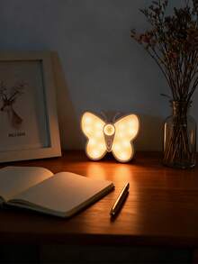 1pc Motion Sensor Butterfly Wall Light, Cute Soft Glow Bedroom Bedside Lamp, Desk Decor Ambient Night Light, Suitable For Kids Room, Bedroom Sleep Aid, Ins Style Desk Decor, Gift And Cozy Atmosphere