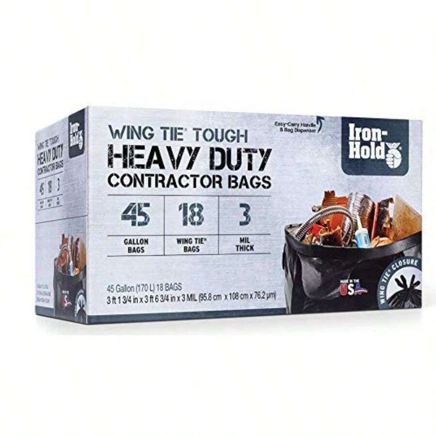 1416605 Black 42 Gallon 3 mil thickness, Wing Tie, Heavy Duty Trash Can Liners from Berry, ct(18) - Multicolor - Ver 1