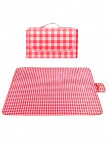 Pink Plaid Removable Lining Wicker Picnic Basket, Wedding Gift Wicker Basket, Bridesmaid Basket, With Removable Lining, Handwoven Basket, Suitable For Home Display And Storage, Party Display, Can Be Used To Store Fruits, Wine, Candies And Beverages, Suitable For Camping, Outdoor Activities, Halloween, Easter, Weddings, Birthdays, Garden And Patio Holiday Decorations, Christmas Decorations - Ginger - View 15