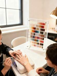 1pc Large Acrylic Nail Polish Display Board, Transparent Nail Gel Polish Rack, Nail Art Display Stand - Clear - View 2