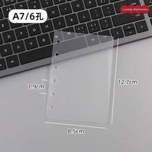 A7 透明便携式文件夹采用双按扣设计，新款用于存储精美照片，可用作相册，省钱，文具，笔记本，贴纸簿，办公用品，学校用品，开学必备，适合学生，办公室职员，教师，计划爱好者，妈妈，教室，办公室，家庭书桌，计划工作室，照片存储，文件整理，笔记本管理，贴纸存储 - 彩色 - 查看 6