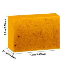 5 unidades de jabón 3 en 1 de cúrcuma, jabón de limón, jabón de curcumina, limpieza profunda, hidratante, jabón de jengibre para baño, jabón artesanal para rostro y manos, gel de ducha, gel corporal, limpiador facial, limpiador corporal, jabón natural - Amarillo - Ver 6