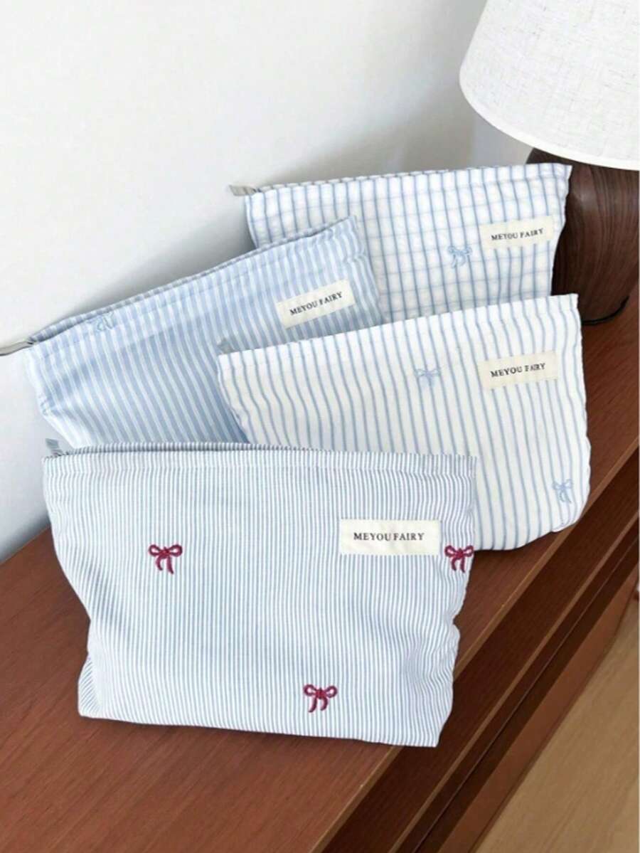 حقيبة مكياج محمولة | حقيبة مستحضرات تجميل | حقيبة سفر | حقيبة مستحضرات تجميل كبيرة مخططة للبنات | حقيبة تخزين حلوة | هدايا للفتيات المراهقات | حقيبة مكياج صيفية للنساء | حقيبة مستحضرات تجميل بطراز فرنسي | منظم مكياج عتيق | حقيبة أدوات تجميل وعناية للسفر لفرش المكياج والعناية بالبشرة وطلاء الأظافر الجيل - هدية مثالية للفتيات والأصدقاء وأعياد الميلاد والأعراس وعيد الأم، مستلزمات المكياج، أدوات المكياج، حقيبة تخزين | مستلزمات السفر - متعدد الألوان - مشاهدة 1