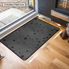 1Pc Large Fashionable Leopard Print Pattern Area Rugs, Black And Gray Color Scheme, Non-Slip Backing, Lightweight, Durable Polyester, Machine Washable, Easy To Clean, Soft Felt Back, Suitable For Living Room, Bedroom Or Office, Sofa, Coffee Table, Kitchen, Bathroom, Balcony, Entrance Carpet, Apartment, Dormitory, Porch, Patio, Farmhouse Decor, Low Pile Carpet, Low Pile Carpet - 樣式 5 - 查看 7