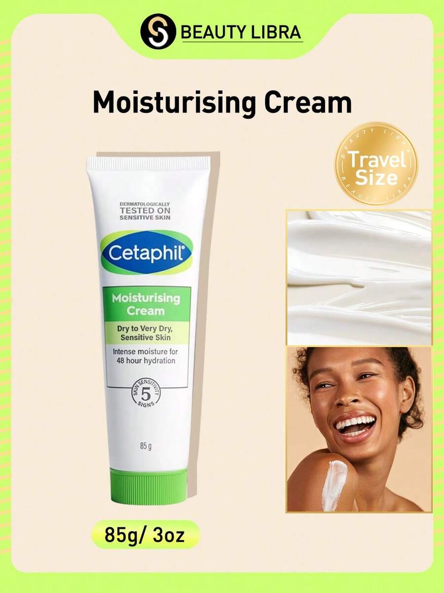 Cetaphil 3支/套 3盎司 无香型保湿霜，适用于干性至极干性、敏感肌肤，不致粉刺，不油腻 - 白色 - 查看 1