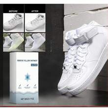 Gel quitamanchas y blanqueador para zapatos, limpia la oxidación y las manchas, elimina el borde amarillento, gel para zapatillas blancas sin necesidad de agua - Blanco - Ver 2