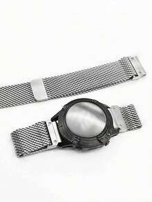 1 pièce Bracelet à dégagement rapide en acier inoxydable durable pour Garmin Fenix 8/7/6/5/935 - Bracelet en maille magnétique tressé, 22/26 mm, durable et respirant - Argent - Voir 3