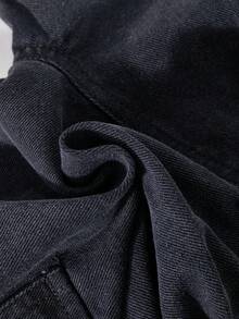 Toddler Boys' Fashionable Distressed Wash Relaxed Fit Black Denim Jeans With Pockets - Black - View 7