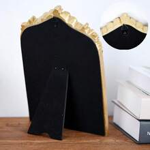 HAWTSmall Decorative Arched Mirror Vintage Gold Resin Frame 6.8 X 10 Inches Wall Or Tabletop Vintage Gold 6.8 X 10 Inches - 復古金 - 查看 5