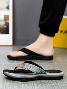 男士夏季凉鞋，防滑沙滩人字拖，休闲舒适度假拖鞋 - 彩色 - 查看 4
