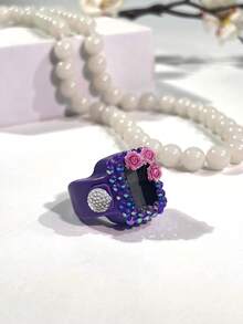 New Rhinestone Decorated Electronic Counter, Convenient Manual Press Counting, Multiple Colors Available, Suitable For Prayer Counting, People Counting And Other Functions - Multicolor - View 4