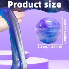 迷你星空史莱姆球 - 高弹性，星空主题派对礼品，不粘手，干净卫生，缓解压力，派对用品，软泥玩具迷你史莱姆散装，适合男孩女孩，生日礼物，缓解压力，礼品袋填充物，圣诞袜填充物，礼品袋填充物，复活节篮子填充物 - 01 - 查看 8