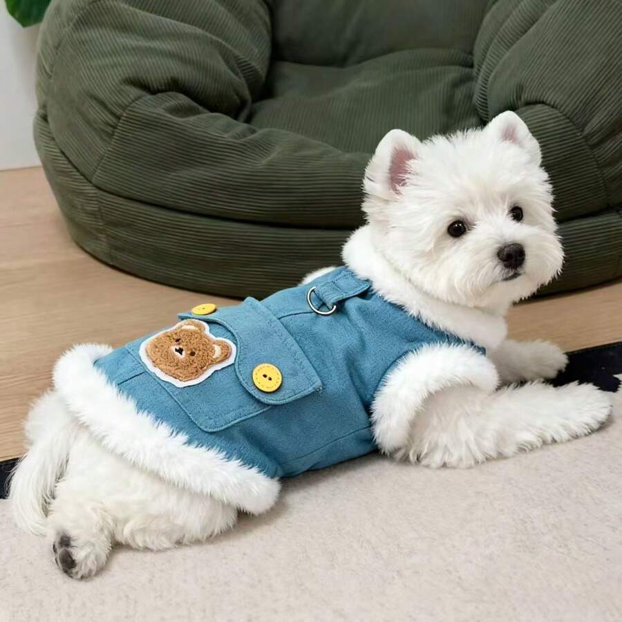 Hundegeschirr-Kleidung für Teddy & kleine/mittlere Hunde (Hinweis: Neue und alte Stile werden zufällig versendet) - Blau - Übersicht 1