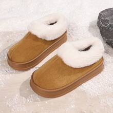 Women Slippers Fluffy Cozy Fashion Slippers Warm Soft House Slippers,House Slippers Women,Women's Winter Slippers, Platform Snow Boots, Thickened Flat Boots, Warm Shoes, Outdoor Non Slip Boots,Uggs Knockoff,Winter Boots For Women - Khaki - View 2